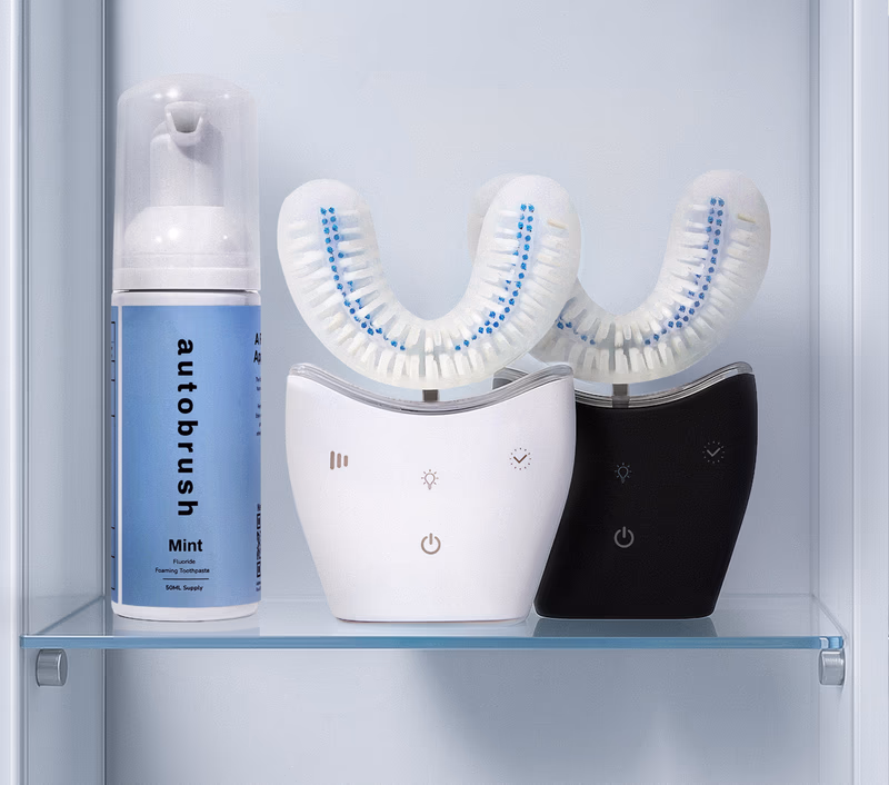 autobrush u shaped toothbrushes with toothpaste