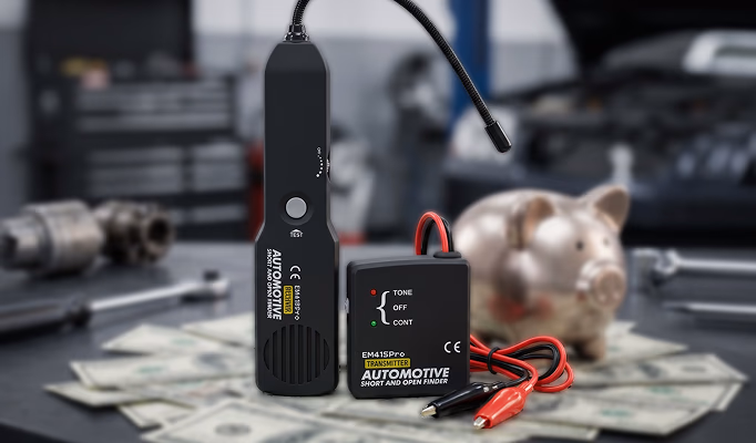 automotive short and open finder tool kit with money