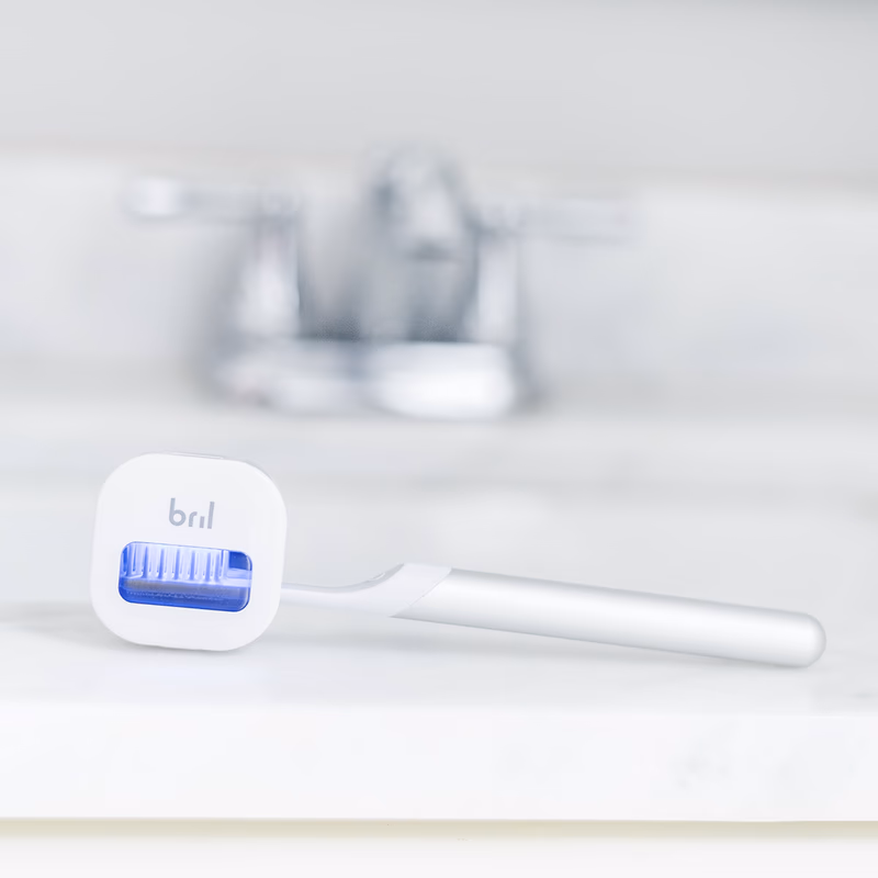 bril toothbrush case with uv light