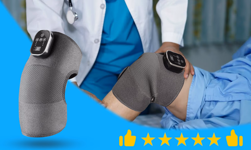 easeflex kneemassager being applied to a patient