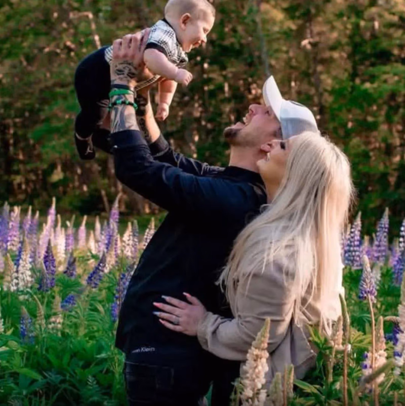 family enjoying a day outdoors with baby