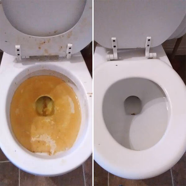 fizzclean toilet cleaner before and after comparison