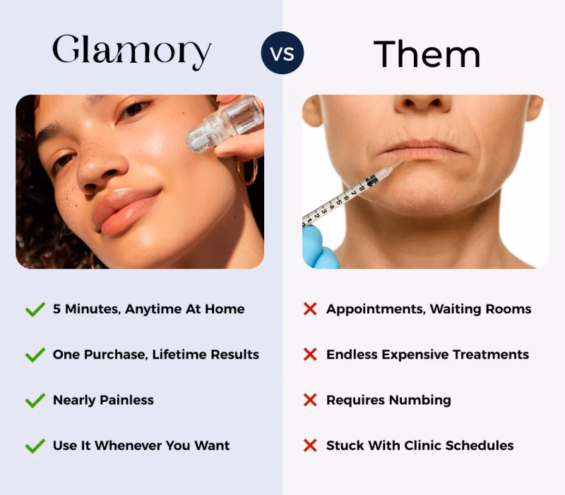 glamory vs them comparison image