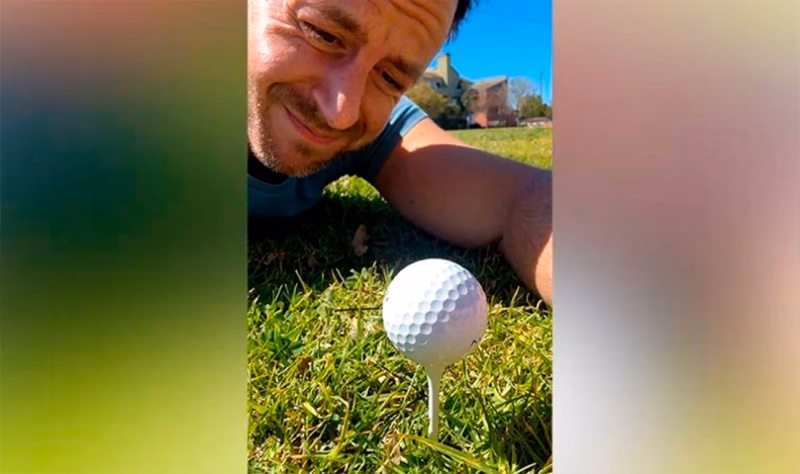 golf ball on a flightpath tee