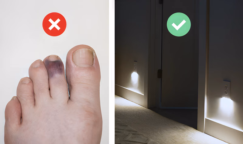guidelight outlet cover nightlight prevents toe injury