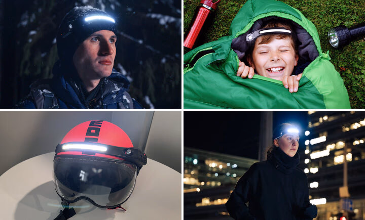 headlamp in use for camping and outdoor activities