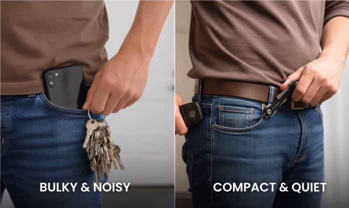 keysmart serenity organizer comparison bulky noisy vs compac