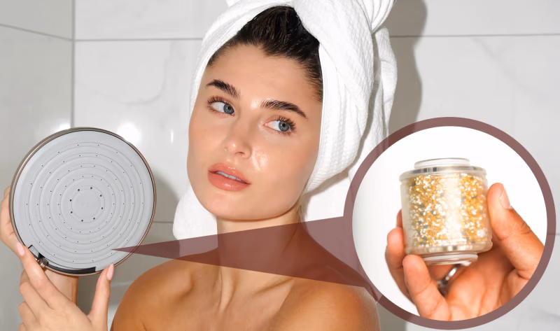 nuud showerhead with filter cartridge