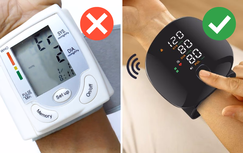 old bp monitor vs new steril vital wrist monitor comparison