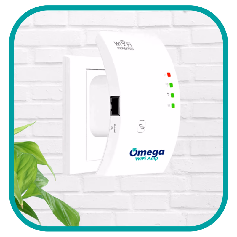 omega wifi amp plugged into wall outlet