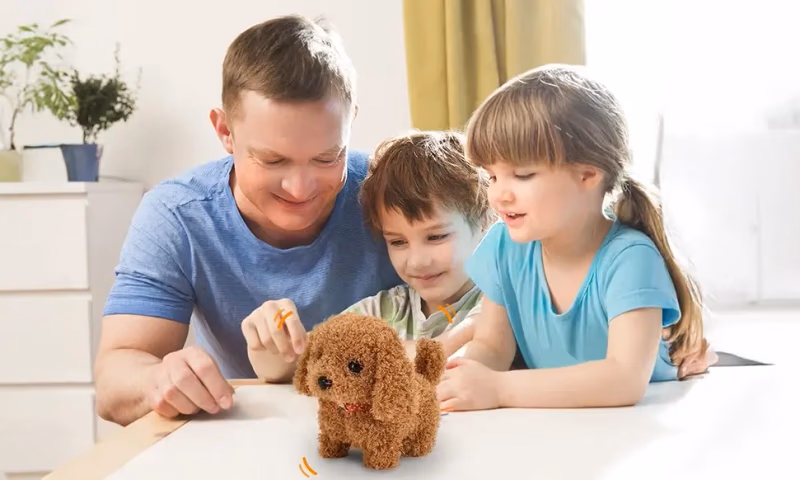 robopaw lifelike puppy toy breathing and wagging tail