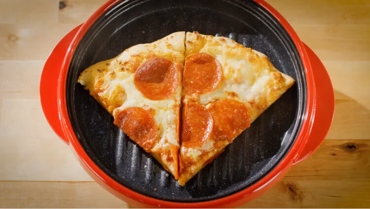 rocket chef turbo grill with pepperoni pizza