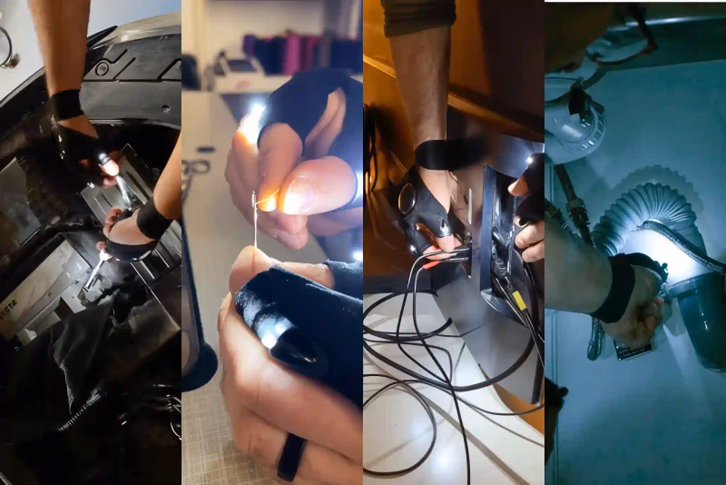 supergloves in use for various tasks