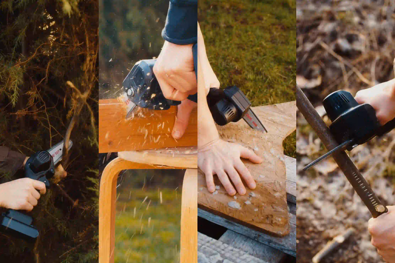 supersaw cutting wood and branches