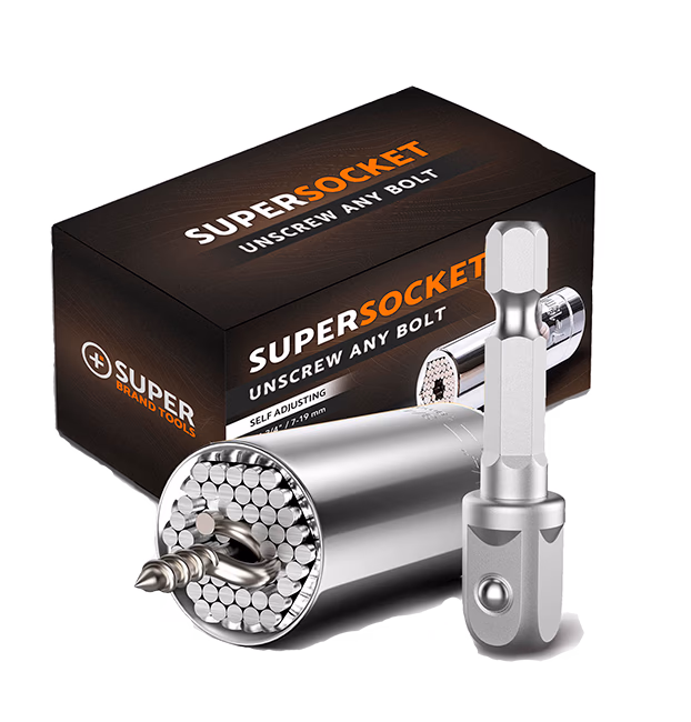 supersocket tool and box with text