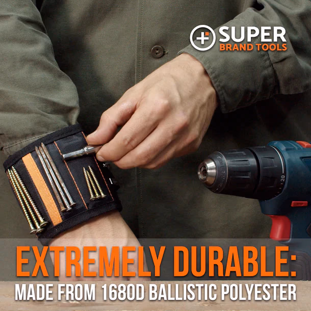 superwristband holding screws near drill