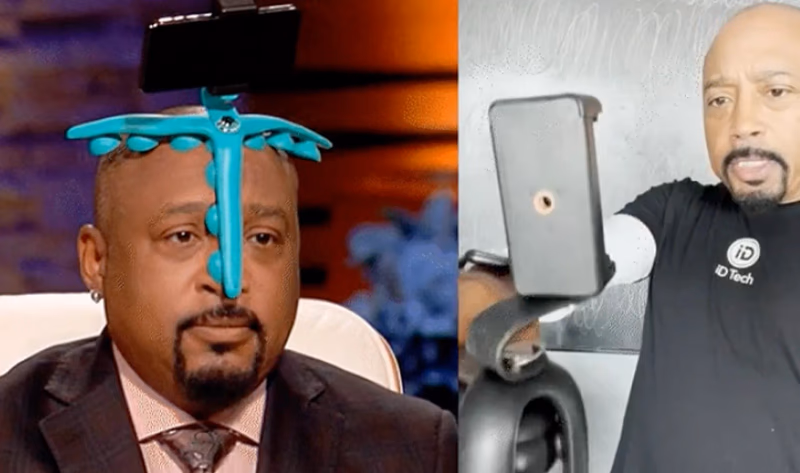 tenikle phone mount on head