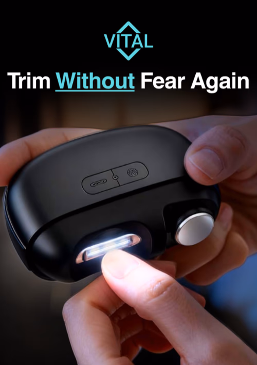 vital electric nail clipper with built in light