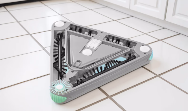 zippi sweeper underside on tile floor
